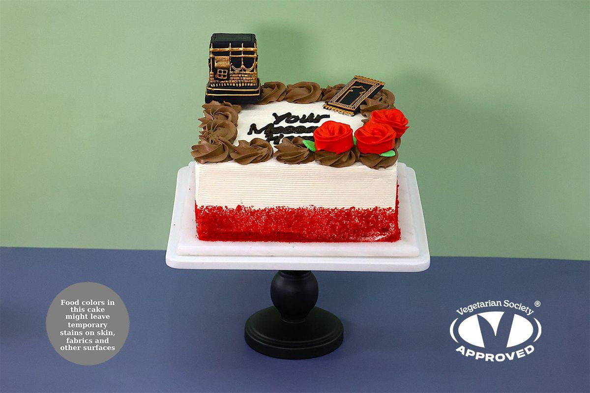 Umrah & Hajj Mubarak Red Velvet cake Umrah & Hajj Mubarak Red Velvet cake