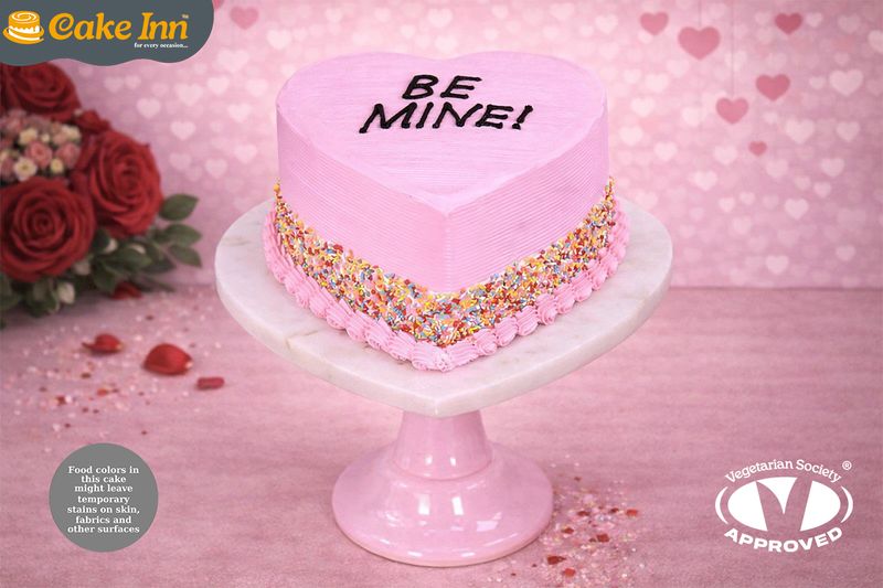 Love Heart Pink valentine's day cakes