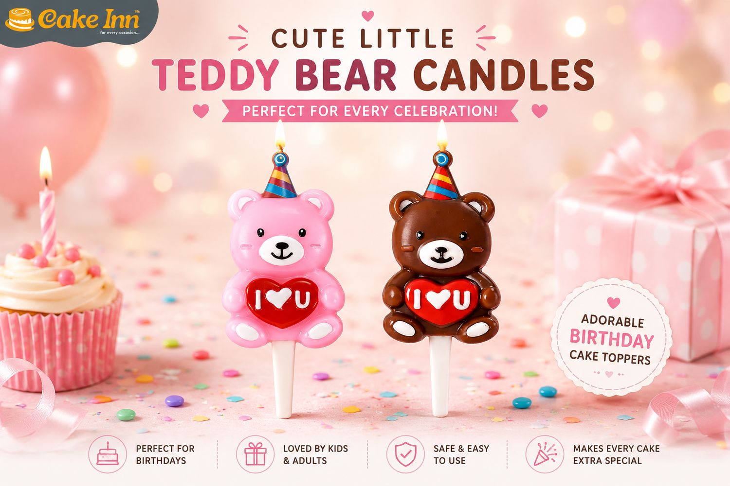 Cute Little Teddy Bear Candle Cute Little Teddy Bear Candle