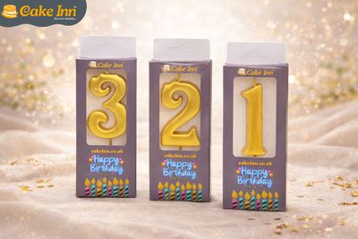 Gold Number Candle