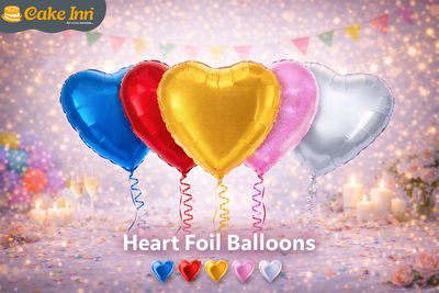 Silver Heart 18"Foil Balloon Including Helium & Weight