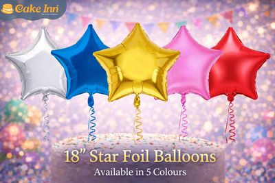 Customisable Colour Star 18" Foil Balloon Including Helium & Weight