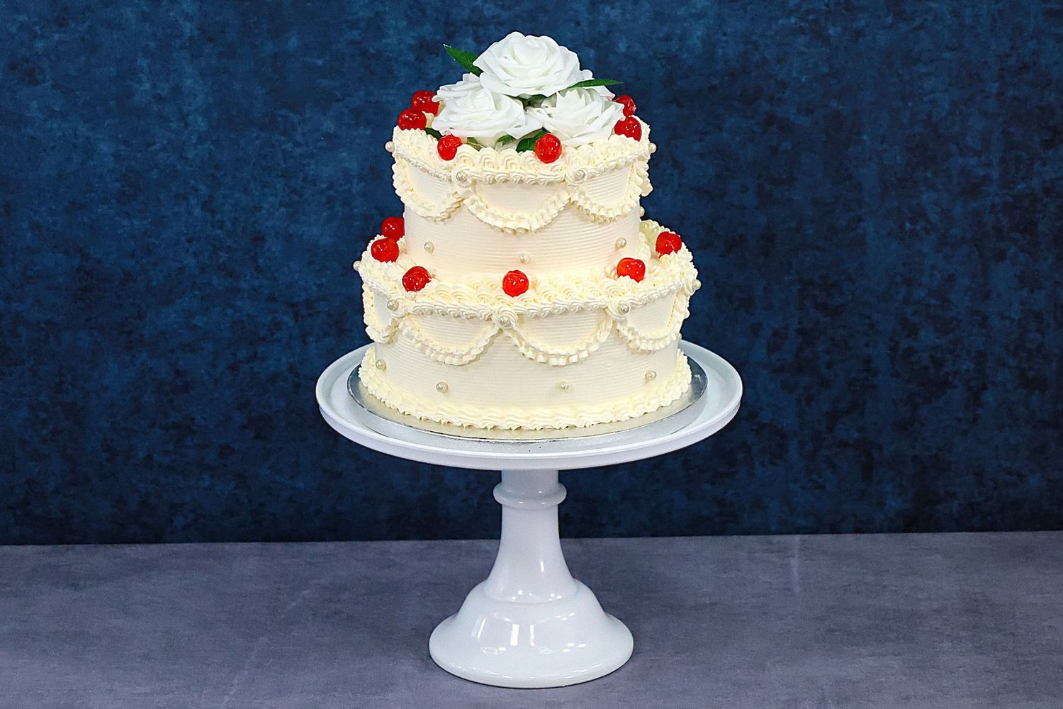 Vintage Customisable Flowers Theme Tier Cake