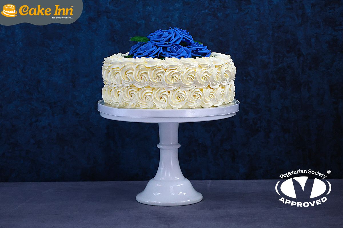Customisable Flowers Theme Anniversary Cake