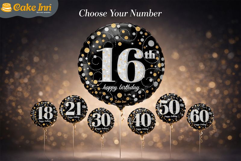 Double Number Happy Birthday  18″Foil Balloon Including Helium & Weight Nationwide