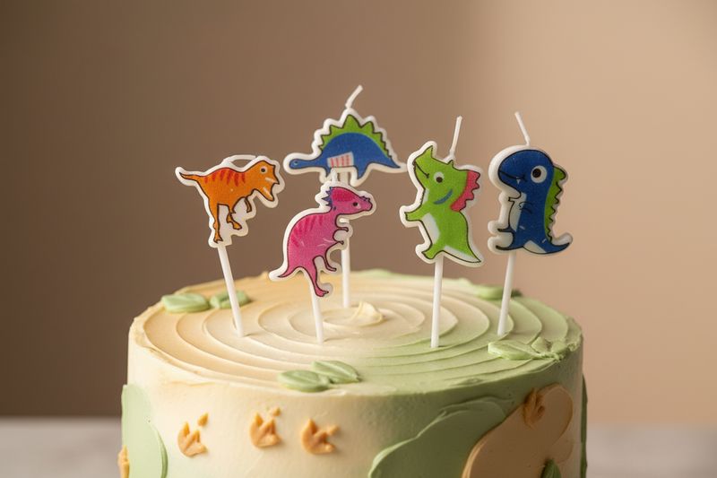 Cute Dinosaur  Candles Pack of 5