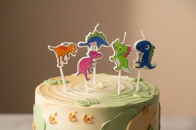 Cute Dinosaur  Candles Pack of 5