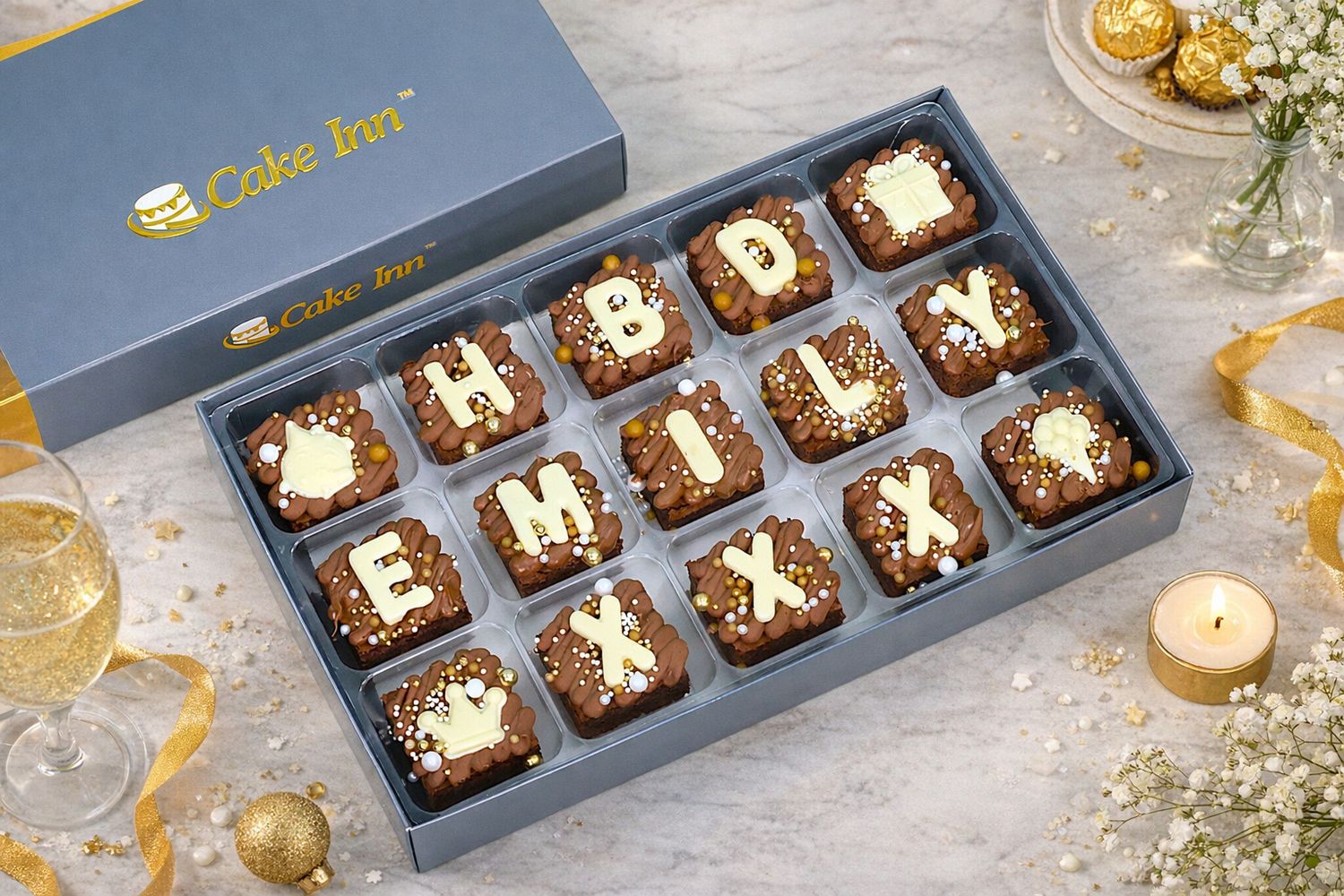 Personalised Birthday brownies & slab Personalised Birthday brownies & slab