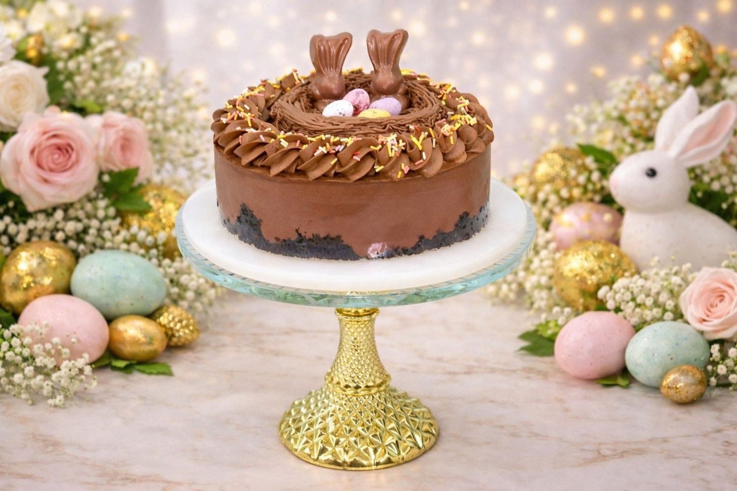 Easter Theme Chocolate Cheese Cake Easter Theme Chocolate Cheese Cake