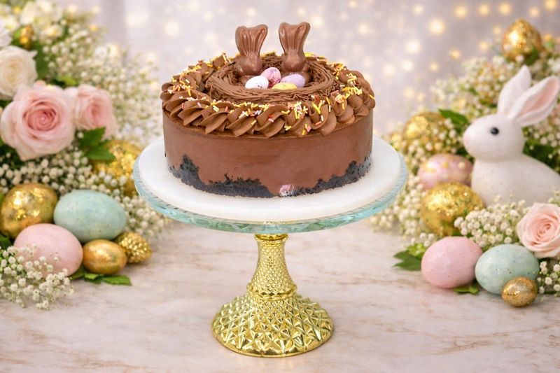 Easter Theme Chocolate Cheese Cake