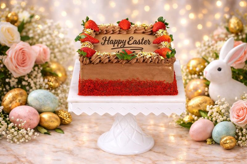 Dubai Kunafa Chocolate Red Velvet Ester Cake Dubai Kunafa Chocolate Red Velvet Ester Cake