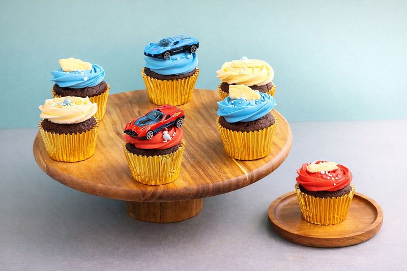 Butter Cream Racing Car Theme Cupcakes Butter Cream Racing Car Theme Cupcakes