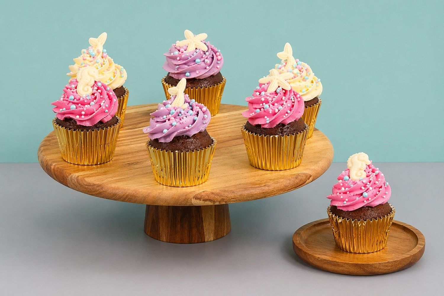 Mermaid Theme Cupcakes