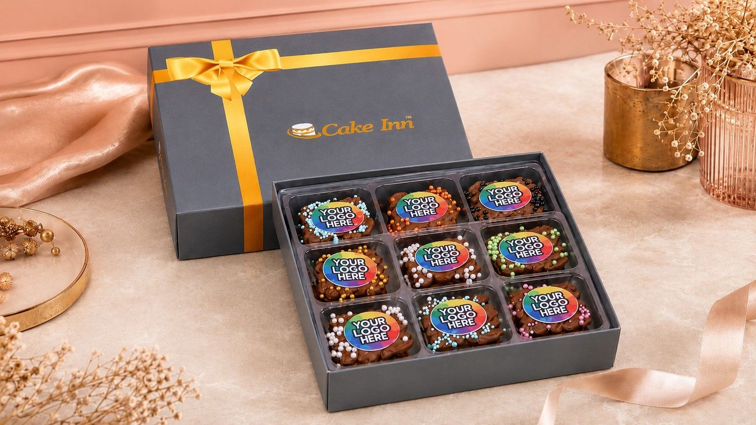 Personalised Your Logo Photo Brownies & Personalised Slab Personalised Your Logo Photo Brownies & Personalised Slab