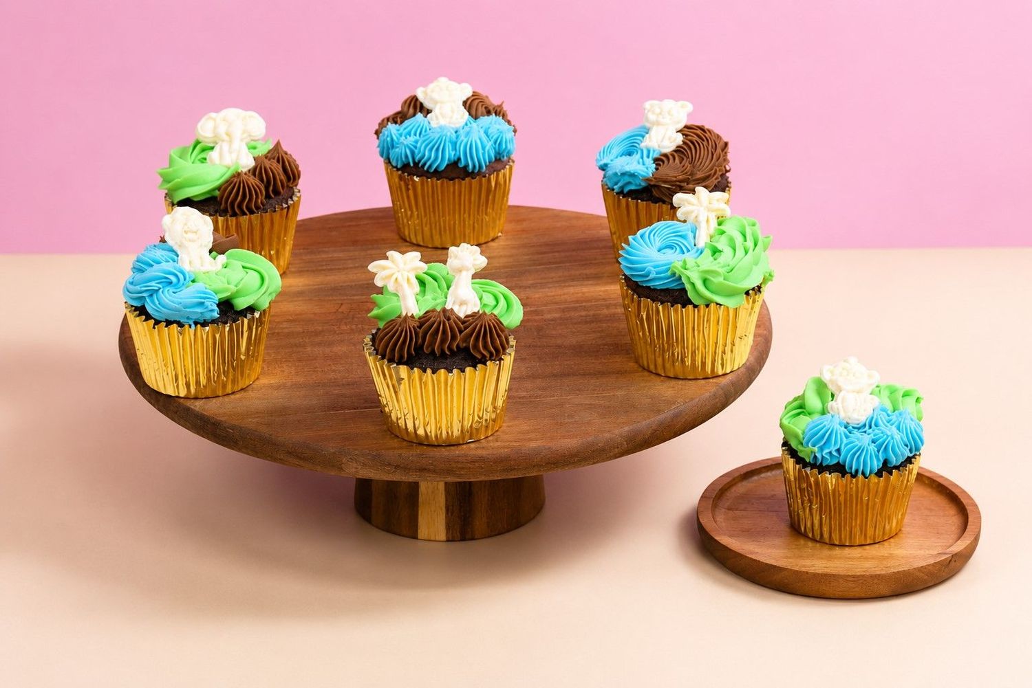 Butter Cream Safari theme Cupcakes