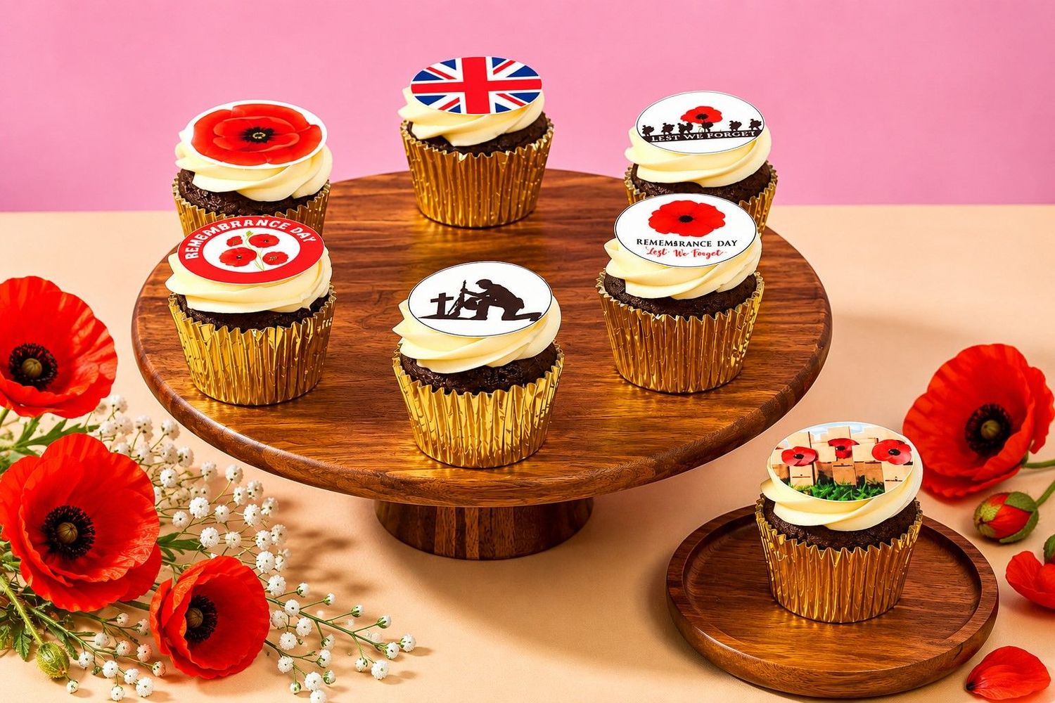 Butter Cream Remembrance Day theme Cupcakes