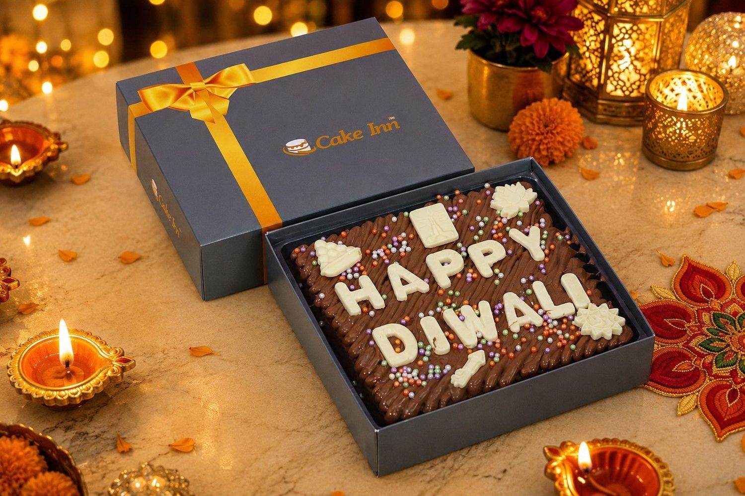 Diwali festival Brownies & Personalised Slab