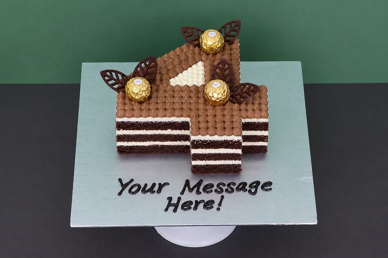 Hazelnut Chocolate Number Cake