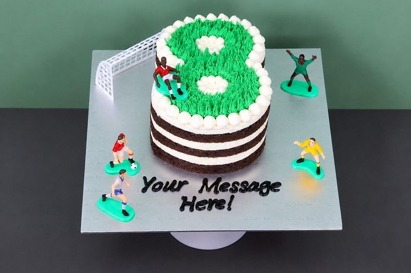 Football Theme Number Cake