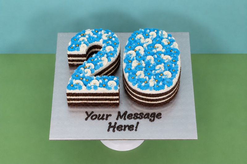 Customised Colour Theme  Number Cake
