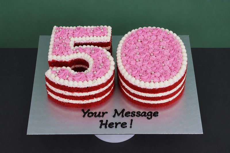 Customised Colour Theme  Number Cake