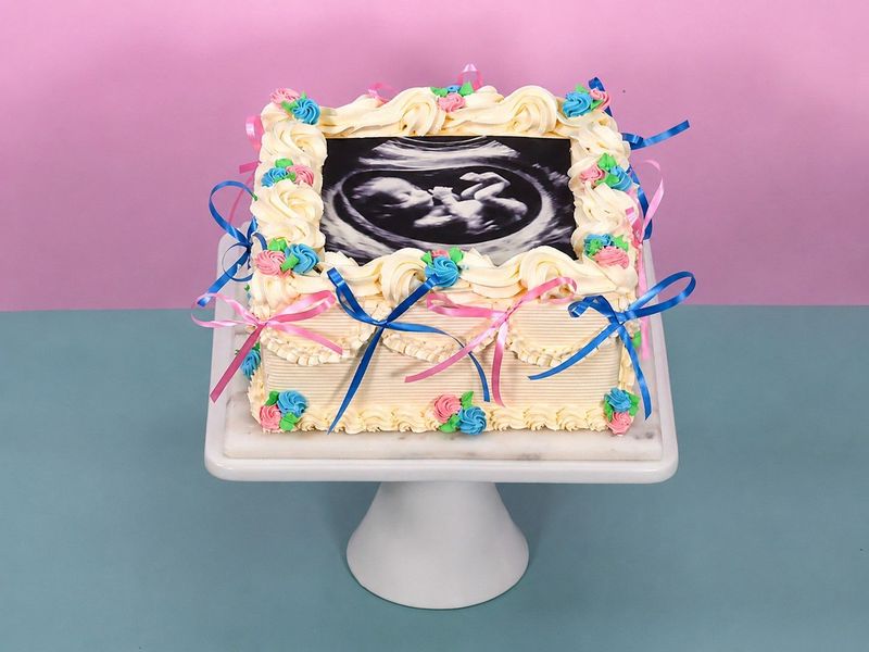 Gender Reveal Baby Scan Cake Gender Reveal Baby Scan Cake
