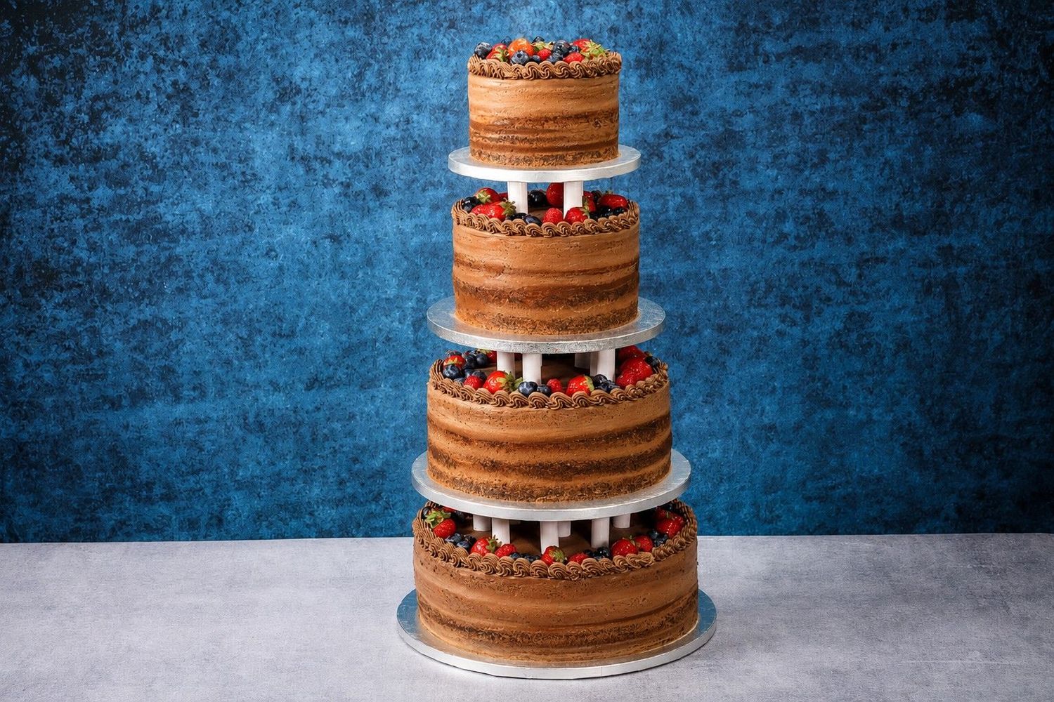 Fruity Naked Chocolate Deluxe Wedding Cake