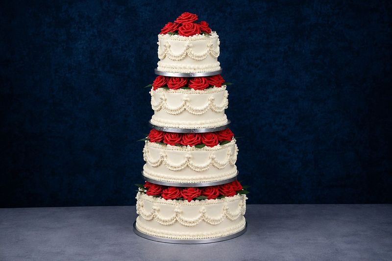 Vintage Custom Flower Theme Wedding Cake Vintage Custom Flower Theme Wedding Cake