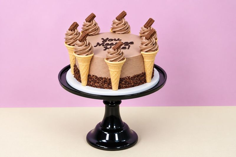 Chocolate Flake Ice Cream Style Cake Chocolate Flake Ice Cream Style Cake