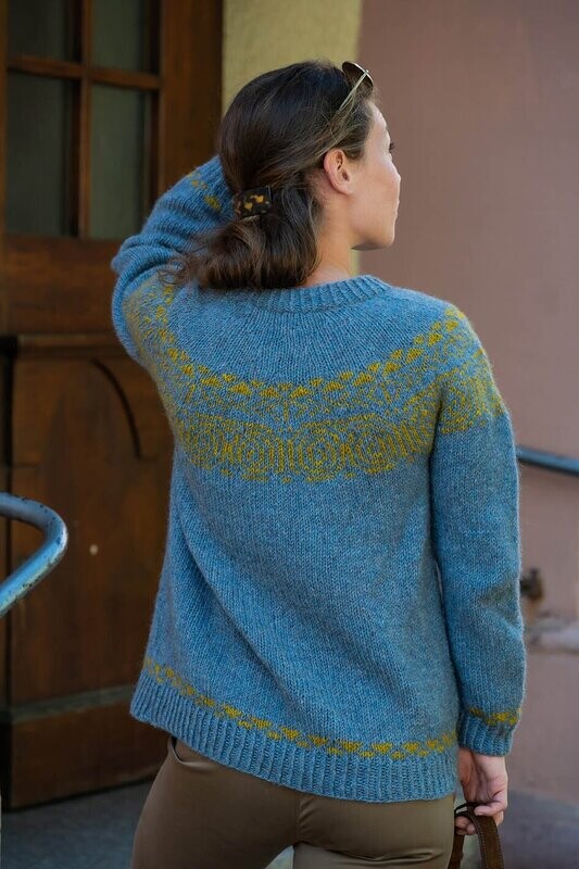 Knitting Kit The Knitter Sweater Paua & Kowhai Knitting Kit The Knitter Sweater Paua & Kowhai