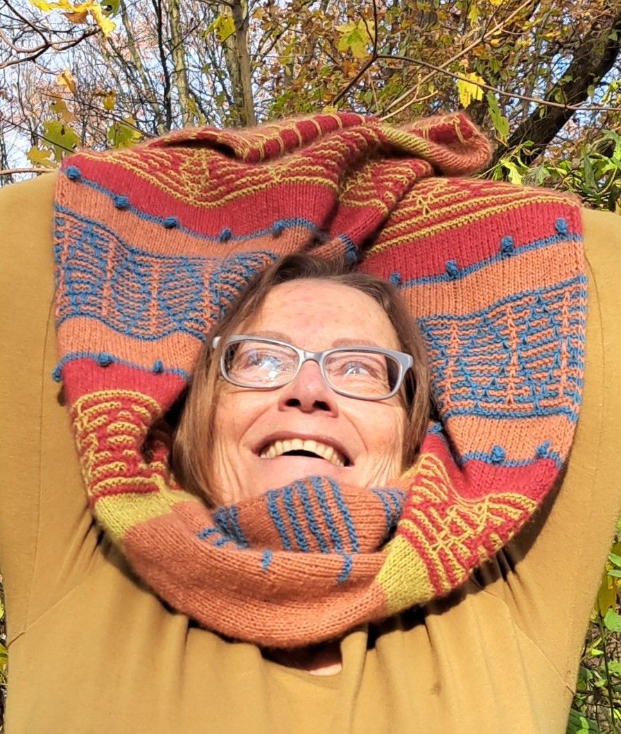 Strickanleitung Schal Rhombenreigen