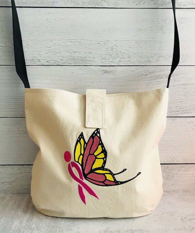Cancer Butterfly Cross-Over Body Bag