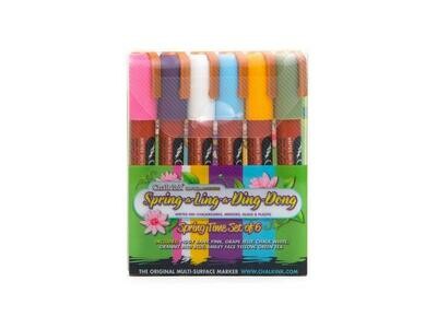 Marker Wet Wipe Chalk 6/Pk 6Mm Spring-A-Ling-A-Ding-Dong
