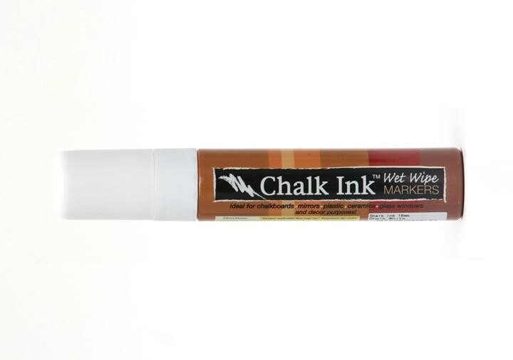 Marker Wet Wipe Chalk Chalkwhite 15Mm