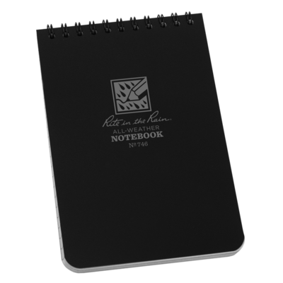 Notebook 746 Top Coil Universal Black, 4" x 6" - Rite In The Rain