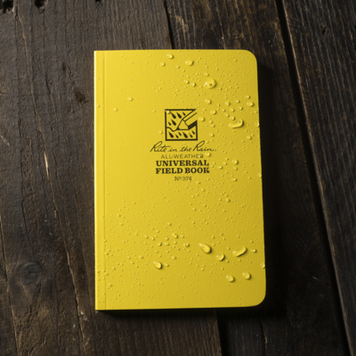 Notebook 374 Field Flex Universal Yellow, 4 1/4" x 7 1/4", Perforated - Rite In The Rain