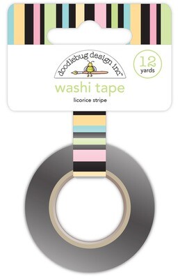 Washi Tape - Licorice Stripe 15mm 30 Feet