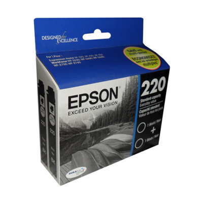 Epson 220 T220120-D2 Black 2 Pack