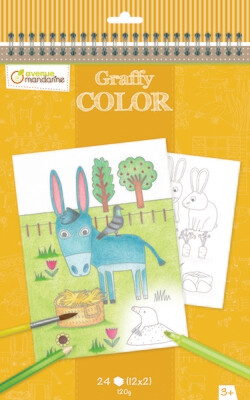 Colouring Bookmark, Funny Animals 12 Designs, 24 Pages, 6 x 1 x 20,5 cm