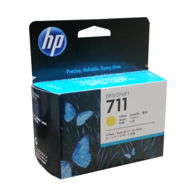 Hp 711 Yellow Ink 3 Pack