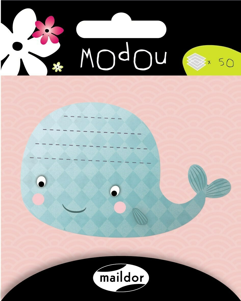 Adhesive Notepad Whale