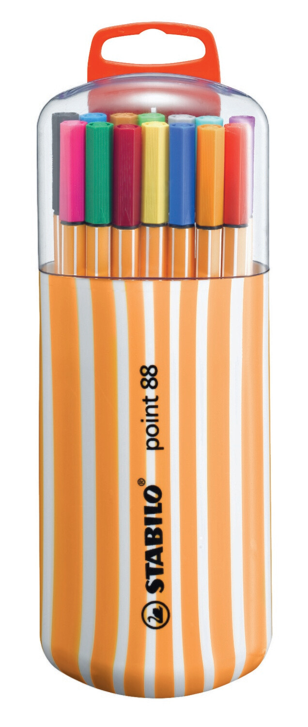 Pen, Fineliner, Point 88 Assorted 20 Pack, 0.4 Mm
