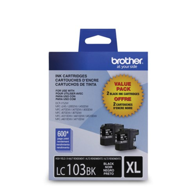 Brother Ink Lc103 Black 2 Pack