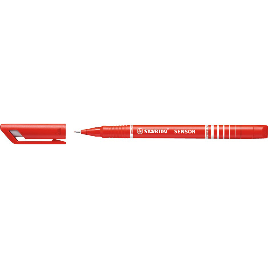 Pen, Fineliner, Sensor Red, 0.3 Mm, Single