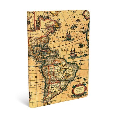Journal, Lined, Midi Hardcover Western Hemisphere - Early Cartography