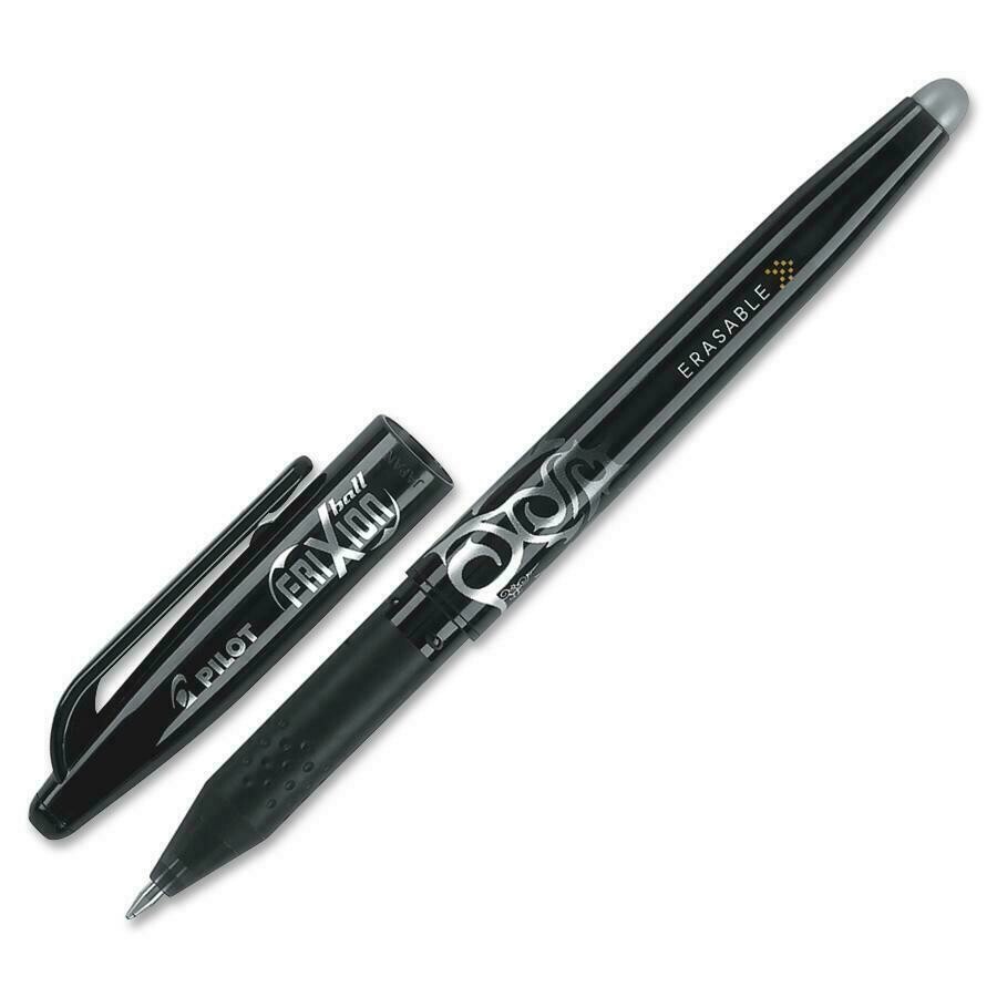 Pen, Erasable, Gel Rollerball, FriXion Black, Box of 12, 0.7 Mm, Refillable