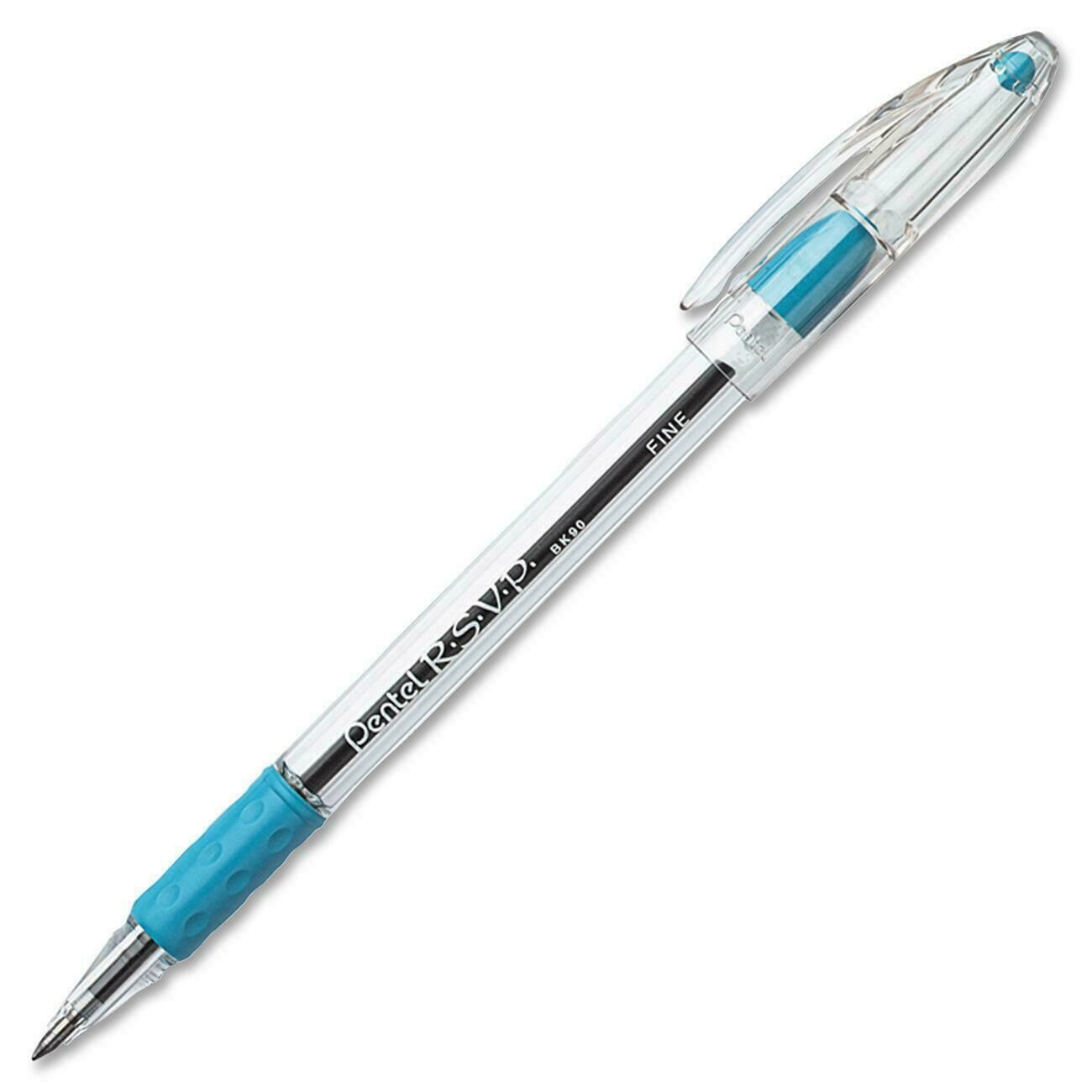 Pen, Ballpoint, R.S.V.P Stick Sky Blue, Single, 0.7 Mm Refillable