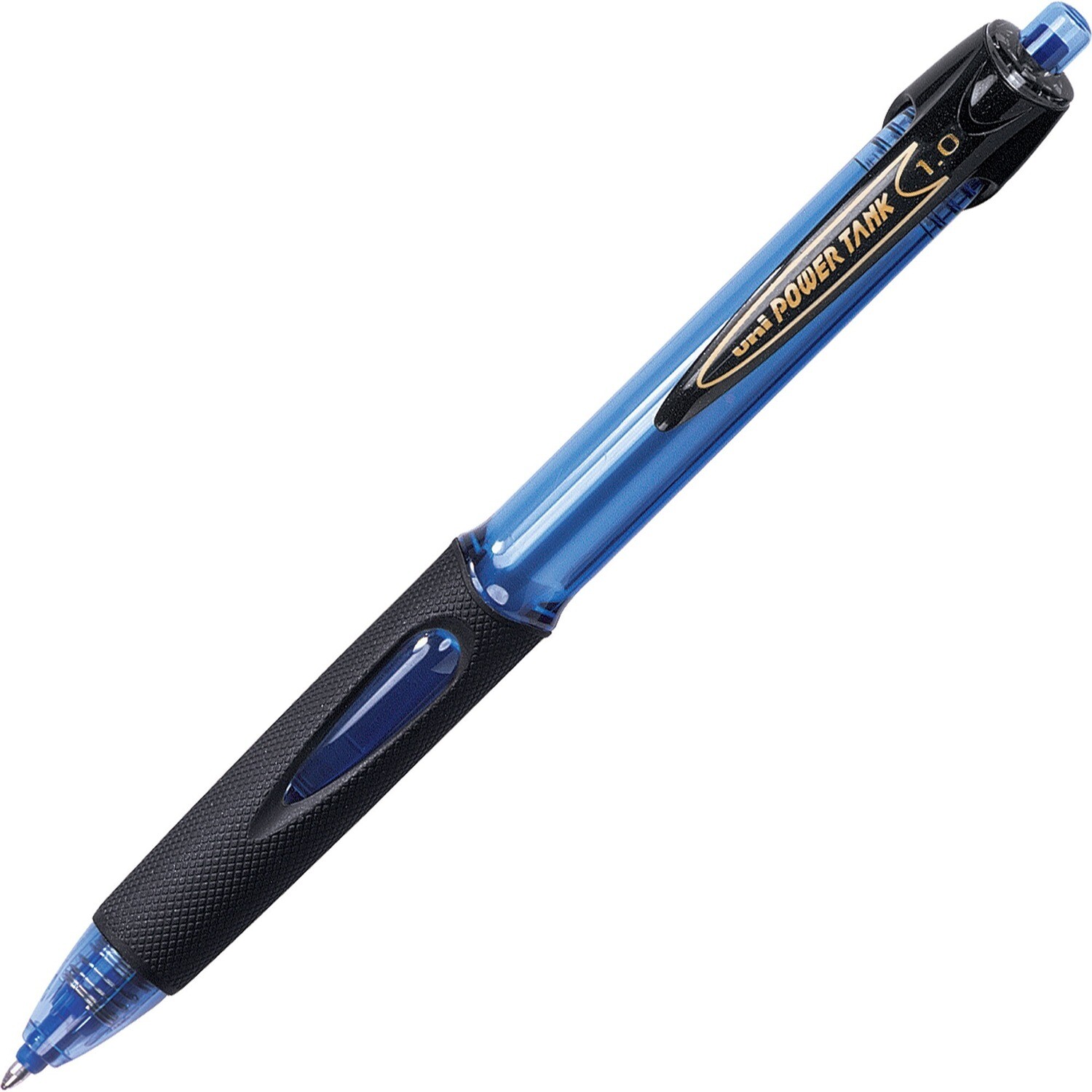 Pen, Ballpoint, Retractable, Uni-ball Powertank Blue, Single, 1 Mm, Refillable