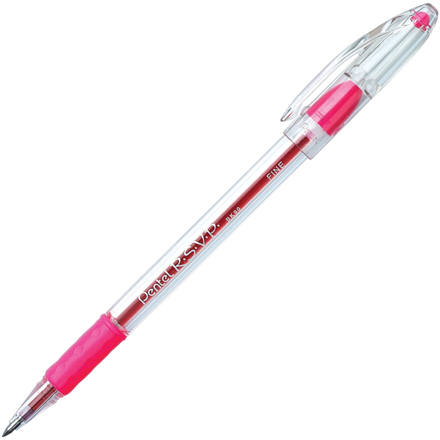 Pen, Ballpoint, R.S.V.P Stick Pink, Single, 0.7 Mm Refillable