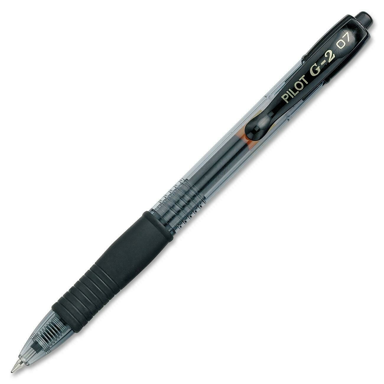 Pen, Gel, Rolling Ball, G2 Retractable Black, Box of 12, 0.7 Mm